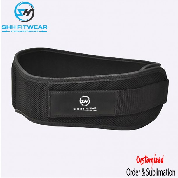 shhfitwear weight Lifting Belt - Black Belt-007